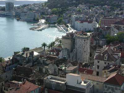 Le port de Split, vue depuis le campanile de la cathédrale
