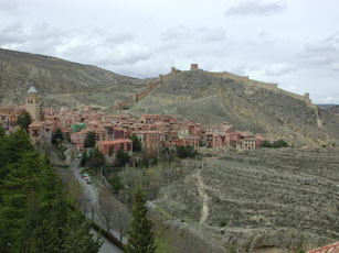 Vue d'ensemble de la cit d'Albarracin, depuis la Tour Blanche