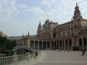 La Plaza Mayor de Sville orne d'azulejos