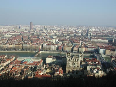 La ville de Lyon (vue depuis la colline de Fourvire)